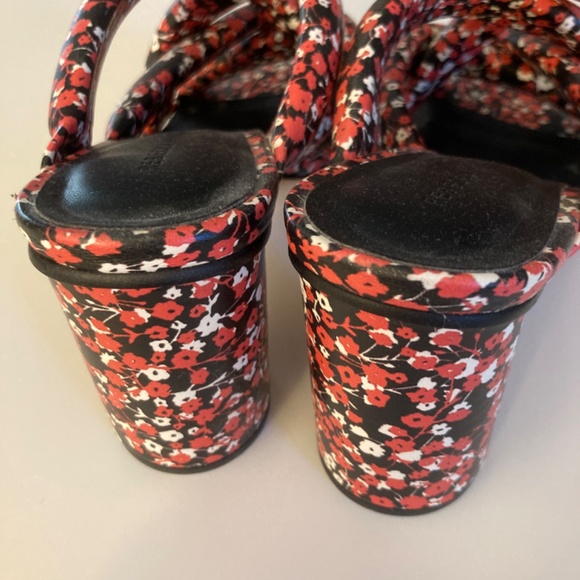 NEW Rebecca Minkoff Amandine Strappy Heels Size 7.5 Designer ~ Floral ~ Vacay! - Picture 4 of 4